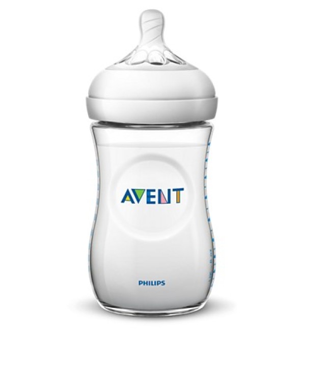 Avent Philips Πλαστικό Μπιμπερό Natural Κατά των Κολικών με Θηλή Σιλικόνης 260ml για 1+ μηνών