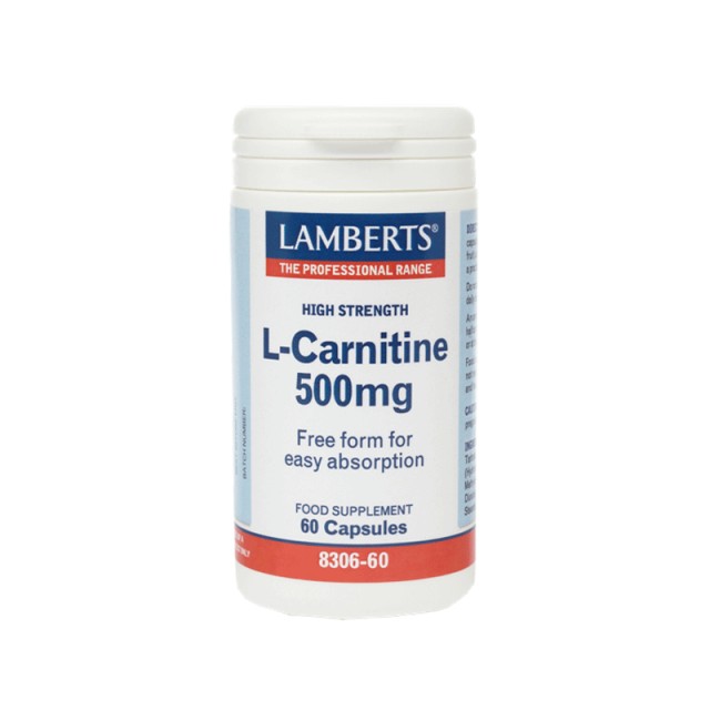 Lamberts L-Carnitine Καρνιτίνη 500mg, 60 Κάψουλες