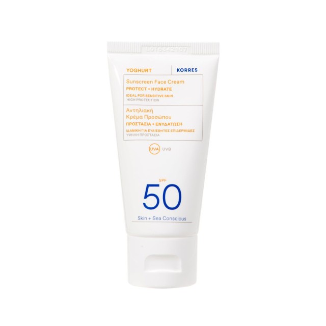 Korres Yoghurt Sunscreen Face Cream SPF50 Αντηλιακή Κρέμα Προσώπου, 50ml