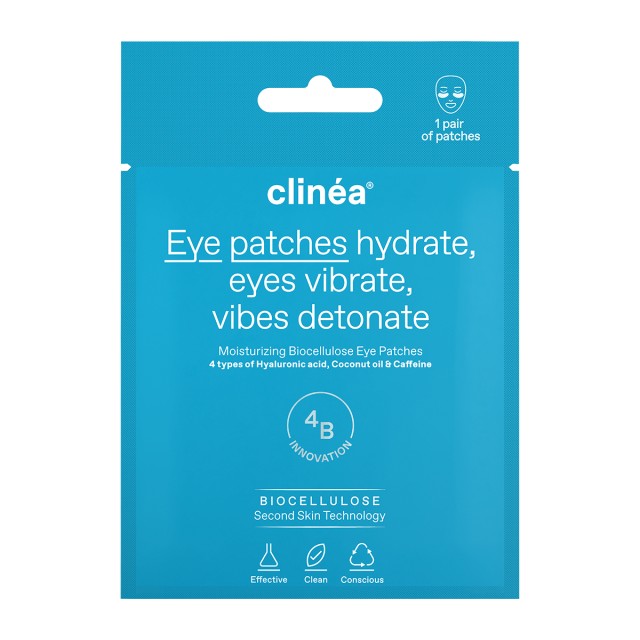 Clinéa Moisturizing Biocellulose Eye Patches Ενυδατικά Patches Ματιών, 1 ζευγάρι