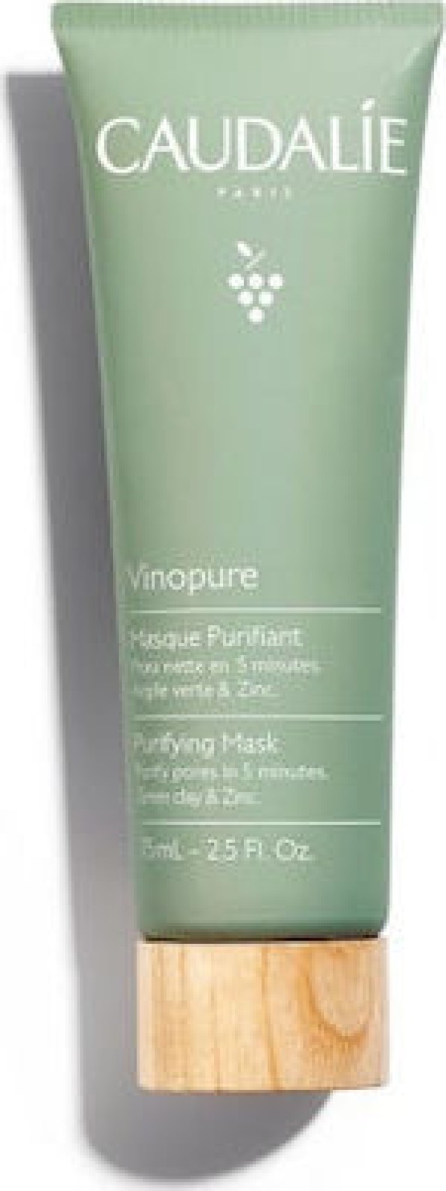 Caudalie Vinopure Purifying Mask Μάσκα Προσώπου Αργίλου για Επιδερμίδα με Τάση Ακμής, 75ml