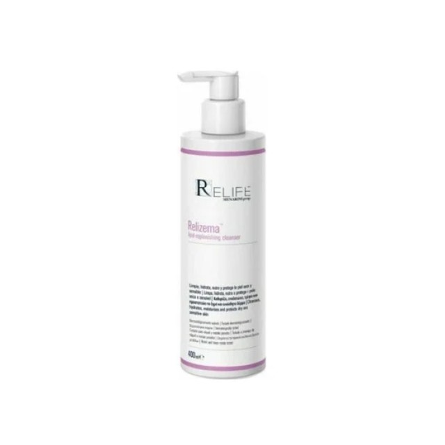 Relife Relizema Lipid Replenishing Λοσιόν Καθαρισμού για Ξηρές Ευαίσθητες Επιδερμίδες, 400ml