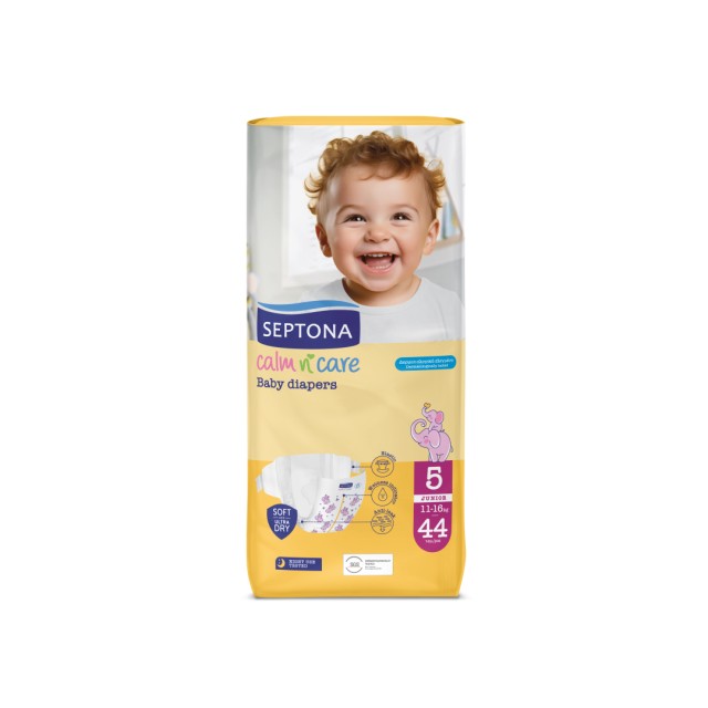 Septona Calm N Care Baby Diapers Junior No5 (11-16kg), 44τμχ