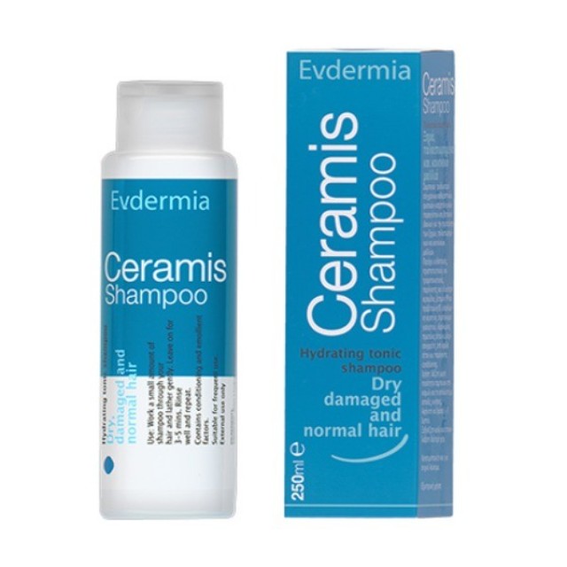 Evdermia Ceramis Τονωτικό Σαμπουάν για Ξηρά Ταλαιπωρημένα και Κανονικά Μαλλιά, 250ml