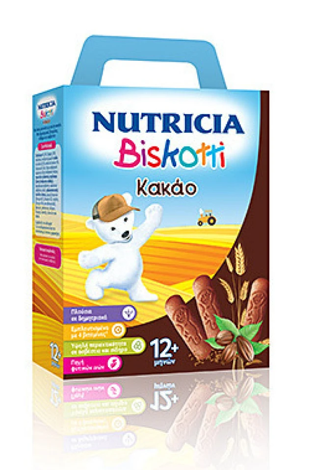 Nutricia Biskotti 12m+ Children's Biscuits with cocoa flavor, 180gr