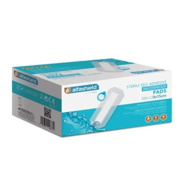Alfashield Self-Adhesive Waterproof Pads Αποστειρωμένα Αυτοκόλλητα ...