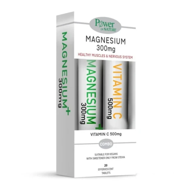 Power Of Nature Promo Magnesium Stevia 300mg Dietary Supplement 2...