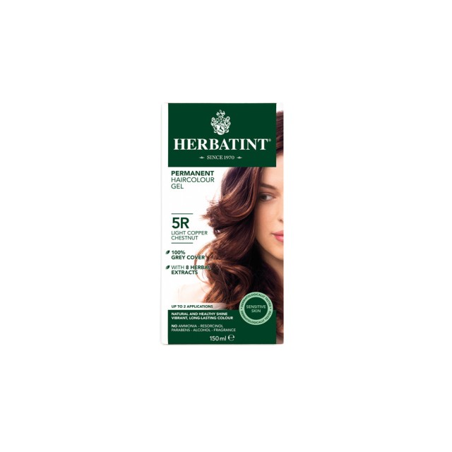 Herbatint Permanent Haircolor Gel 5R Καστανό Ανοιχτό Χαλκού