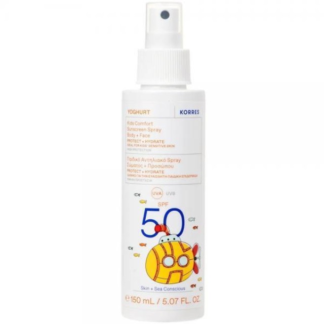 Korres Yoghurt Παιδικό Αντηλιακό Spray για Πρόσωπο και Σώμα SPF50, 150ml