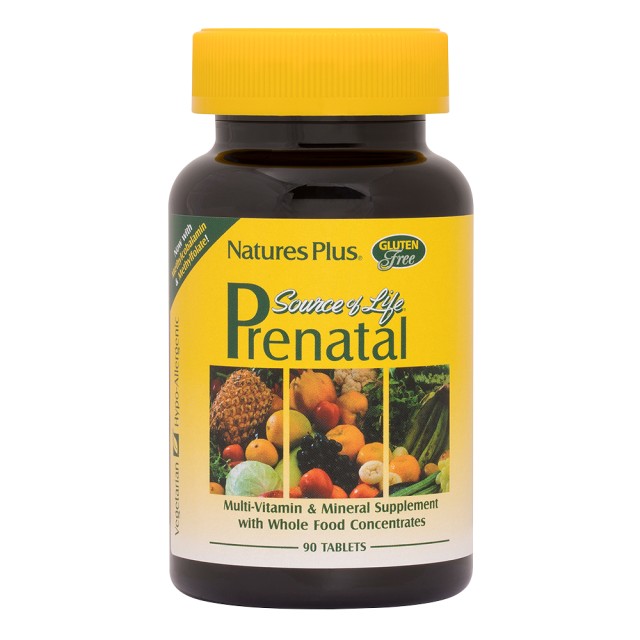 Natures Plus Natures Plus Prenatal Source Of Life Πολυβιταμίνη για Εγκύους, 90 Ταμπλέτες