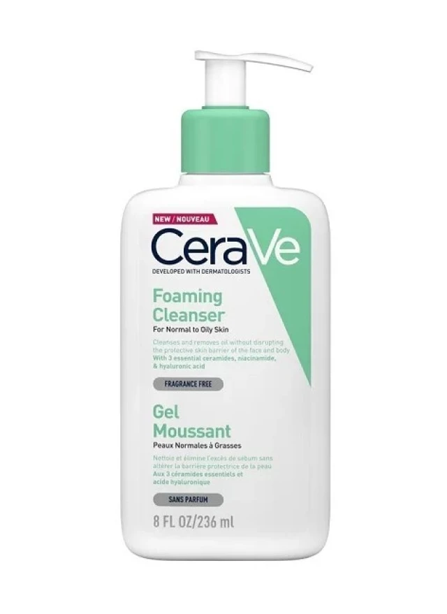 CeraVe Foaming Cleansing Gel for Face & Body for Normal to ...