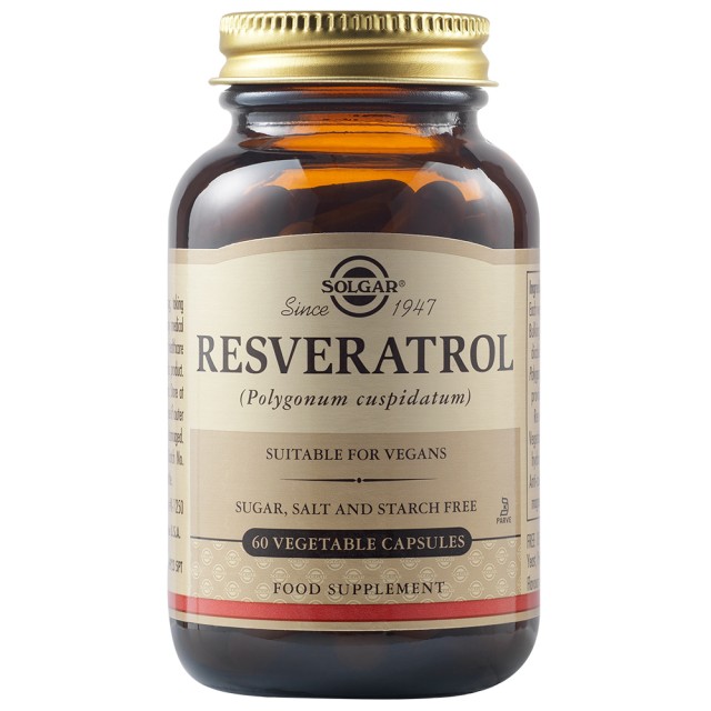 Solgar Resveratrol 100mg, 60 Φυτικές Κάψουλες