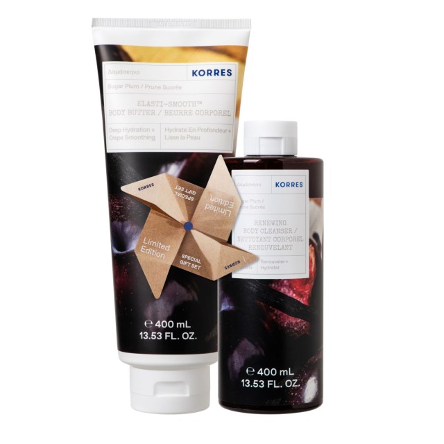 Korres Αφρόλουτρο + Body Butter με Άρωμα Δαμάσκηνο 400ml, 2 Τεμάχια