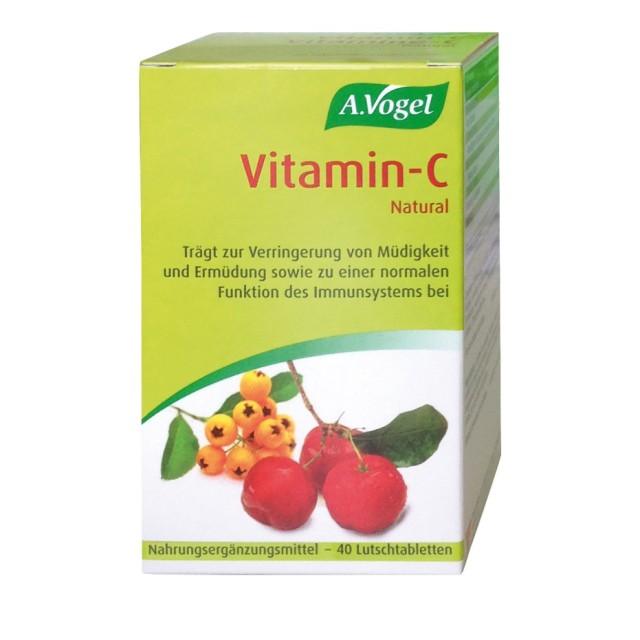 A.Vogel Vitamin C Βιολογική Βιταμίνη C από Φρέσκια Ασερόλα για Τόνωση του Οργανισμού & Ενίσχυση του Ανοσοποιητικού, 40 ταμπλέτες