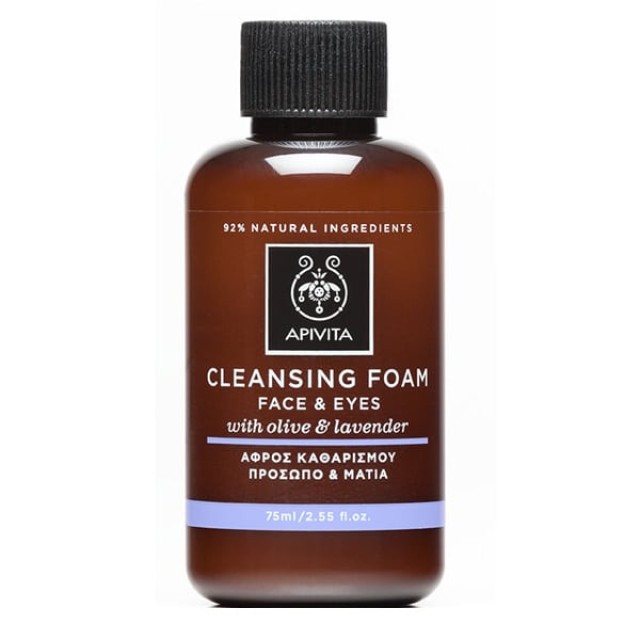 Apivita Cleansing Foam Face & Eyes Κρεμώδης Αφρός Καθαρισμού με Ελι...