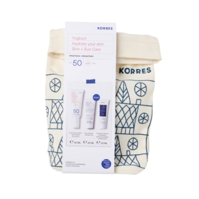 Korres Greek Yoghurt Σετ Ενυδάτωσης με Καθαριστικό και Ενυδατική Προσώπου + Αντηλιακή Προστασία SPF50