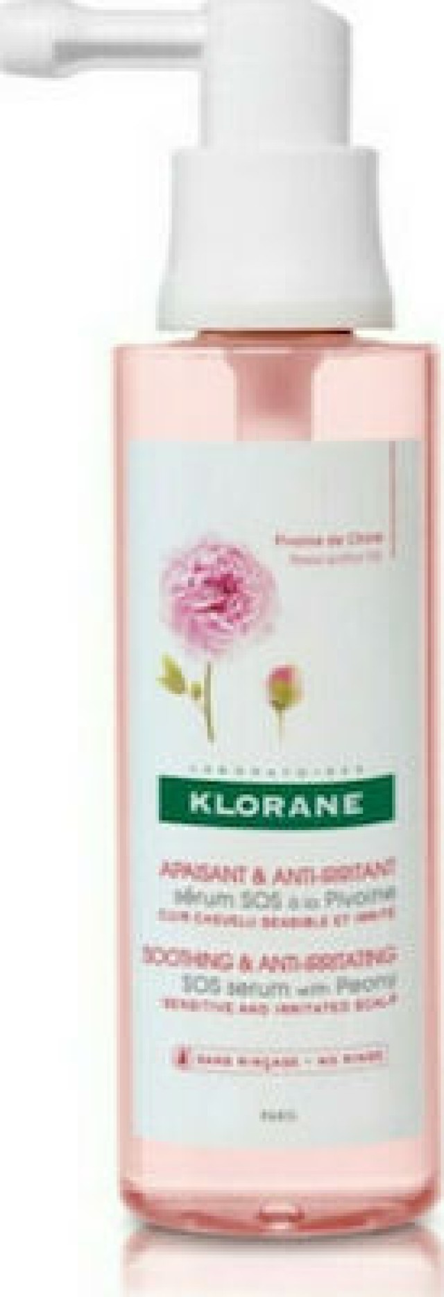 Klorane Soothing & Anti-Irritating SOS Serum Ενδυνάμωσης για Όλους τους Τύπους Μαλλιών Peony 100ml