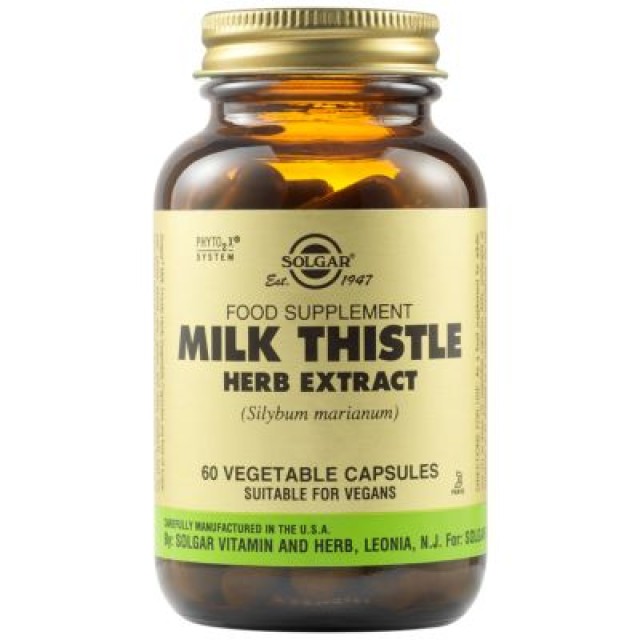Solgar Milk Thistle Herb Extract, 60 Φυτικές Κάψουλες