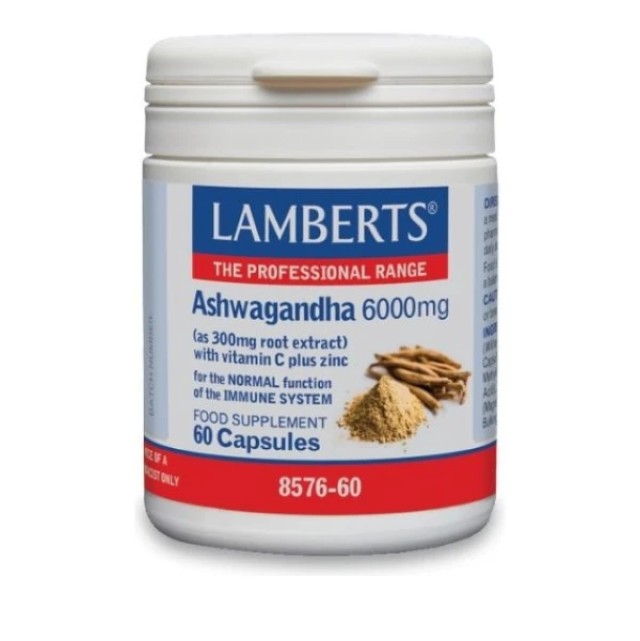 Lamberts Ashwagandha 6000mg Συμπλήρωμα Διατροφής Ανοσοποιητικού, 60...