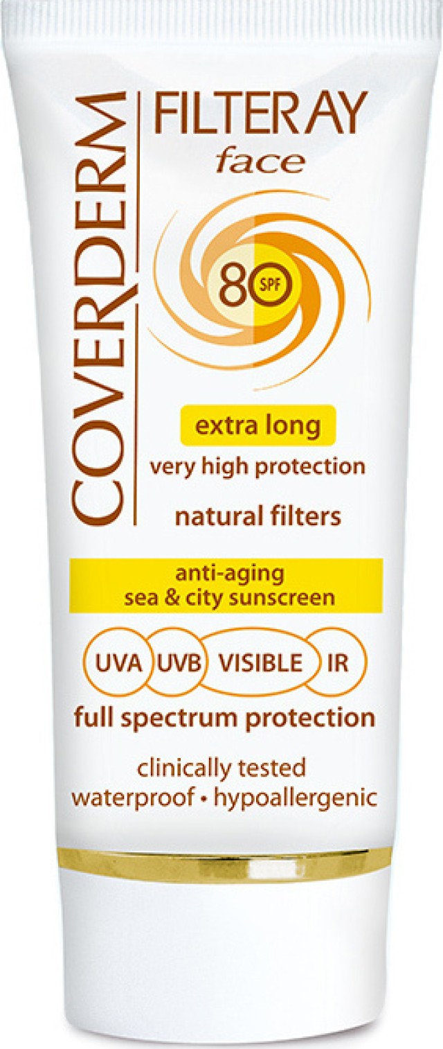 Coverderm Filteray Face Αντιηλιακή Κρέμα Προσώπου SPF80, 50ml