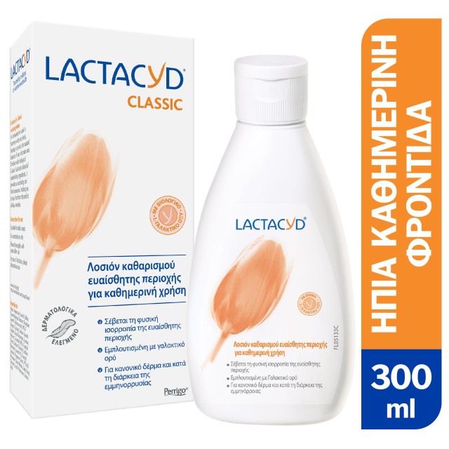 Lactacyd Classic Intimate Washing Lotion Για Την Ευαίσθητη Περιοχή, 300ml