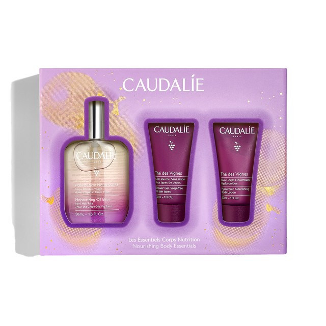 Caudalie Xmas Promo Moisturising Oil Elixir Λάδι Ενυδάτωσης, 50ml + The des Vignes Shower Gel Αφρόλουτρο Σώματος, 30ml + The des Vignes Hyaluronic Nourishing Body Lotion Ενυδατική Λοσιόν Σώματος, 30ml