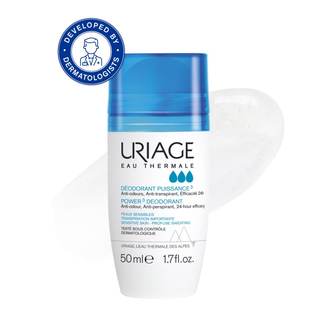 Uriage Power 3 Deodorant Αποσμητικό 24ωρης Δράσης, 50ml