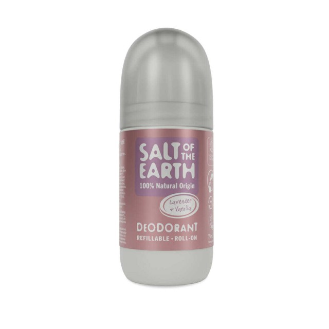 Salt of the Earth Vegan Refillable Roll-On Deodorant Lavender & Vanilla Αποσμητικό Επαναγεμιζόμενο, 75ml