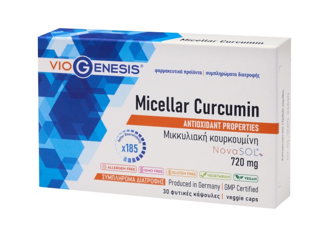 VioGenesis Micellar Curcumin 720mg Συμπλήρωμα διατροφής με μικκυλιακή κουρκουμίνη, 30caps