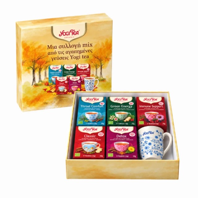 Yogi Tea Πακέτο Συλλογή Mix + Δώρο μία κούπα Yogi Tea