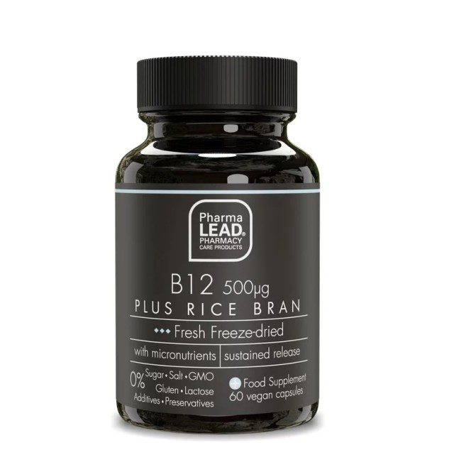 Pharmalead Black Range B12 500μg Plus Rice Bran για την Ομαλή Ψυχολογική Λειτουργία, 60 Κάψουλες