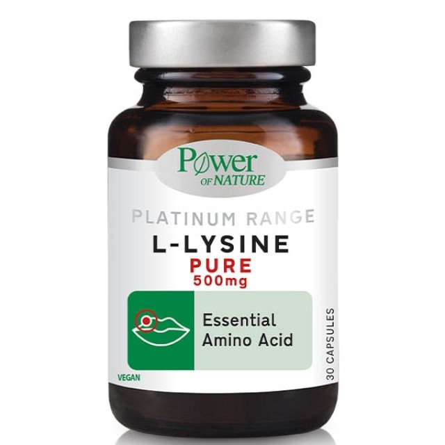 Power Health Platinum L-Lysine 500mg, 30 Κάψουλες
