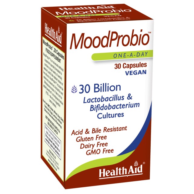 Health Aid MoodProbio Συμπλήρωμα Διατροφής με Προβιοτικά 30δις για τη Φυσιολογική Λειτουργία του Εντέρου, 30 Κάψουλες