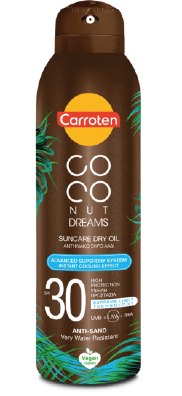 Carroten Coconut Dreams Suncare Dry Oil Αντηλιακό Ξηρό Λάδι SPF30, 150ml