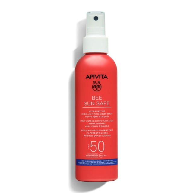 Apivita Bee Sun Safe Ενυδατικό Αντηλιακό Spray για Πρόσωπο και Σώμα Ελαφριάς Υφής SPF50, 200ml