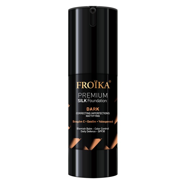 Froika Premium Silk Foundation Dark SPF30 με Βιταμίνη C, Εκτοΐνη κα...