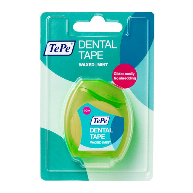 TePe Dental Tape Κερωμένο Οδοντικό Νήμα με Γεύση Μέντα 40m