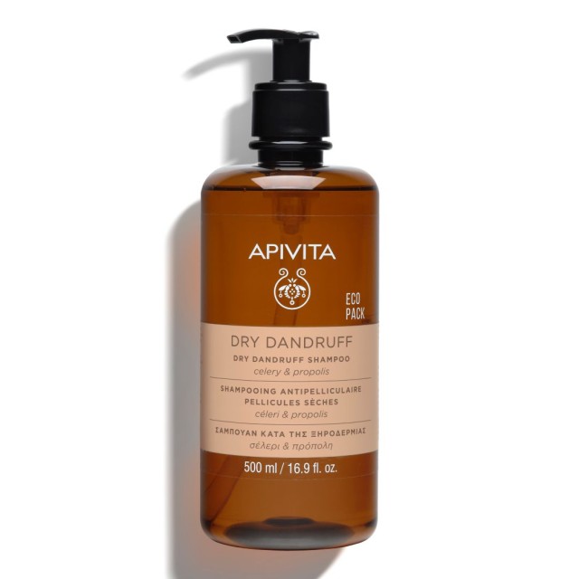 Apivita Dry Dandruff Shampoo Σαμπουάν κατά της Ξηροδερμίας με Σέλερι και Πρόπολη, 500ml