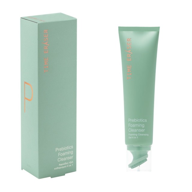 Time Eraser Prebiotics Foaming Cleanser Αφρώδες Τζελ Καθαρισμού 4 σε 1, 140ml