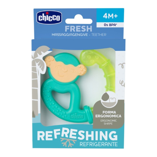 Chicco Δροσιστικός Κρίκος Οδοντοφυΐας Σιλικόνης Mix 4m+ σε 2 Χρώματ...