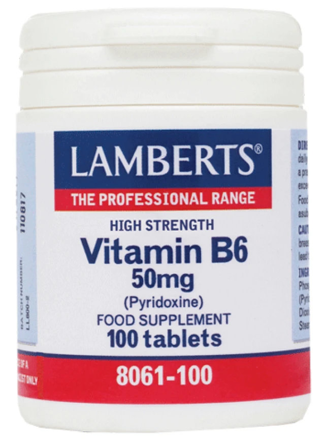 Lamberts Vitamin B6 50mg Pyridoxine, 100 Tablets