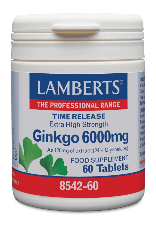 Lamberts Ginkgo Biloba Extract 6000mg Dietary Supplement for the...