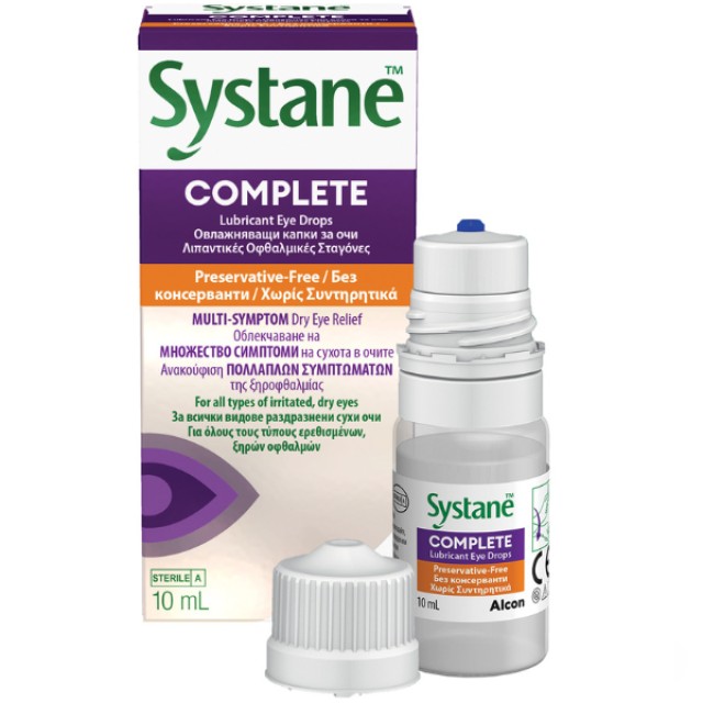Systane Complete Οφθαλμικές Σταγόνες για Ξηροφθαλμία, 10ml