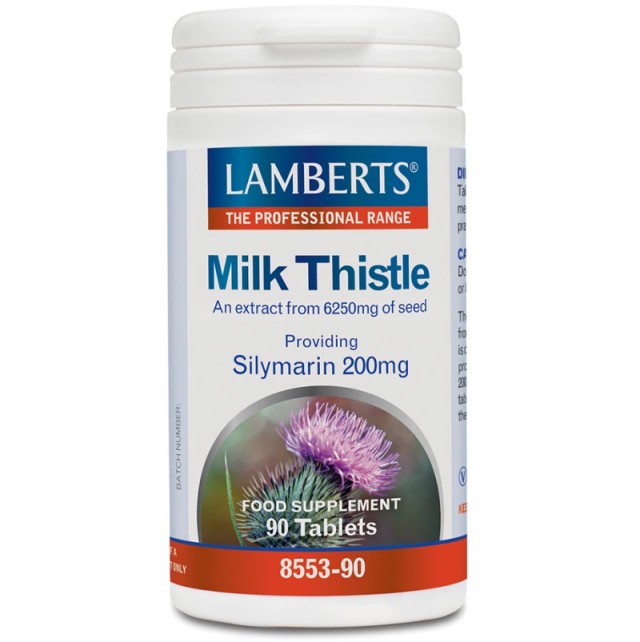 Lamberts Milk Thistle 6250mg Συμπλήρωμα Διατροφής με Γαϊδουράγκαθο για την Προστασία Ήπατος & για Αποτοξίνωση, 90 Ταμπλέτες