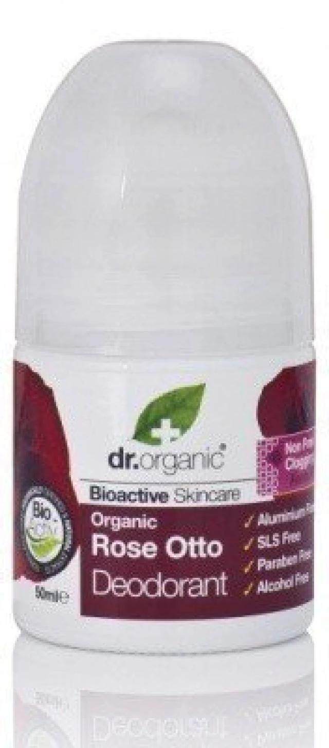 Dr.Organic Rose Otto Natural Roll-On Deodorant Without Aluminum 50ml
