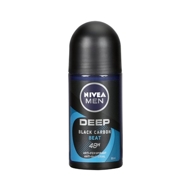 Nivea Men Deep Black Carbon Anti-Perspirant Roll-On 48h Αντιιδρωτικό, 50ml