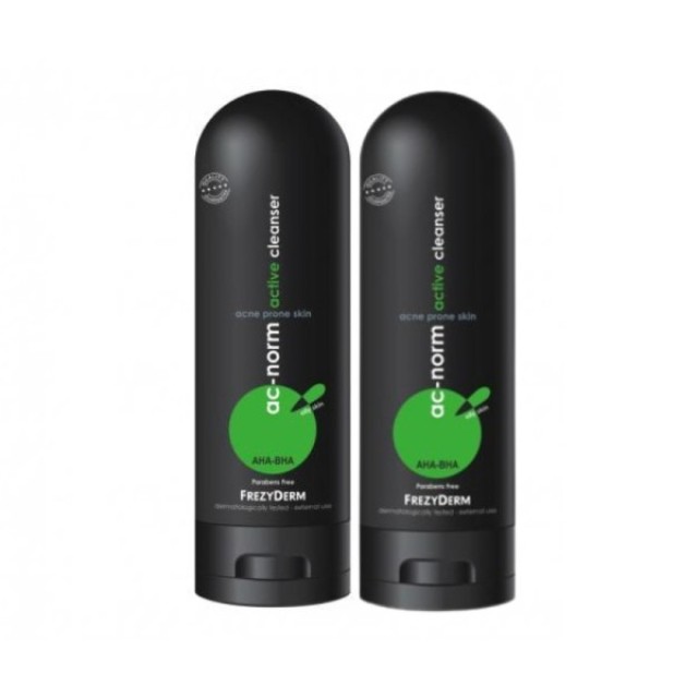 Frezyderm Promo Ac-Norm Active Cleanser Υγρό Καθαρισμού Προσώπου, 2x200 ml