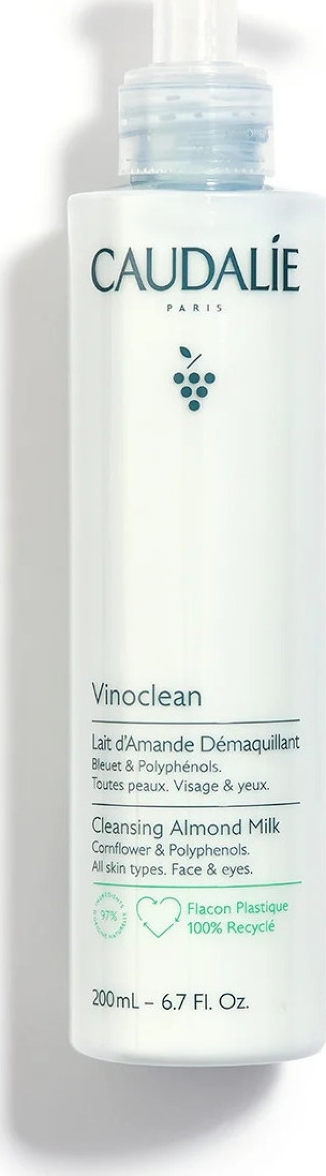 Caudalie Vinoclean Cleansing Almond Milk Γαλάκτωμα Ντεμακιγιάζ Προσώπου - Ματιών, 200ml