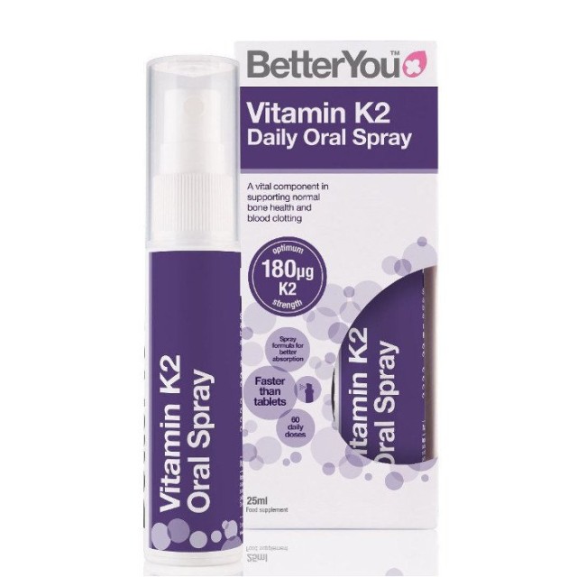 BetterYou Dlux Vitamin K2 Daily Oral Spray 180mg, 25ml