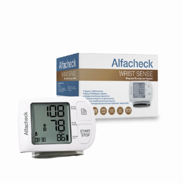 Alfacheck Wrist Sense Πιεσόμετρο Καρπού, 1τμχ